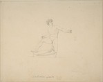 Kneeling Gladiator, Vincenzo Camuccini Italian, Lead graphite