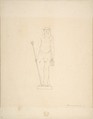 Standing Egyptian Figure, Vincenzo Camuccini Italian, Graphite