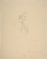 Classical Bust of a Bearded Male Seen in Profile, Vincenzo Camuccini Italian, Lead graphite