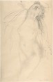 Female nude reclining, Auguste Rodin French, Graphite with stumping