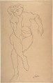 Copy after a reproduction of a Rodin drawing, Anonymous, Pen and black ink