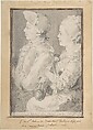 Germain-Augustin and Rose de Saint-Aubin, Drawn by Their Uncle, Gabriel de Saint-Aubin French, Gray wash over black chalk and graphite.