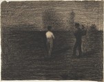 Peasants, Georges Seurat (French, Paris 1859–1891 Paris), Conté crayon