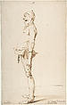 Caricature of the Artist's Younger Brother Marie-Alexandre-François, François André Vincent (French, Paris 1746–1816 Paris), Pen and brown ink, brush and brown wash