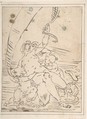 Arion and Two Cupids on a Dolphin, After Luca Cambiaso (Italian, Moneglia 1527–1585 Madrid), Brush and ink