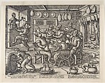 The Fat Kitchen, from the series Monkeys, Peeter van der Borcht Netherlandish, Etching; second state