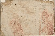 Scene of Martyrdom, Giovanni Angelo Canini (Italian, Rome ca. 1609-17–1666 Rome), Pen and brown ink, brush and gray-brown wash, over red chalk (recto); illegible red chalk notations (verso)