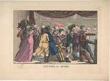 L'Entrée au Musée, Anonymous, French, 19th century  French, Hand-colored etching