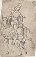 Saint Martin and the Beggar, Attributed to Vittore Carpaccio (Italian, Venice 1460/66?–1525/26 Venice), Pen and gray ink, brush and gray wash, over faint traces of black chalk