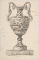 Design for a Vase (recto); Sketch of Small Vase (verso), Jacques François Joseph Saly (French, Valenciennes 1717–1776 Paris), Pen and brown ink over graphite (recto); graphite (verso)