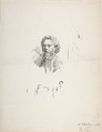Portrait of Marcellin Desboutin (recto); sketch of head (verso), Henri Somm (French, Rouen 1844–1907 Paris), Pen and black ink over graphite