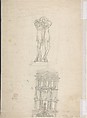 Design for Festival Architecture for an Entry into Paris for the King of Sweden, Fredrerick I of Hesse, Guillaume Thomas Raphaël Taraval (French, Paris 1701–1750 Stockholm), Pen and brown ink, brush and gray wash