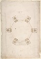 Ground Plan of a Pavillion, Anonymous, French, 16th century, Pen and brown ink, brush and brown wash on laid paper.