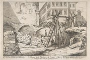The Excavation of an Obelisk from the Campo Marzo, Jean Barbault  French, Etching