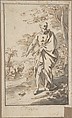 Diogenes Throwing His Cup to the Ground, Anonymous, French, 17th century, Pen and brown ink, brush and brown and gray wash.  Framing lines in pen and brown ink, graphite.