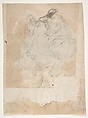 Design for a sepulchral monument with an allegory of Time (recto); Design for a sepulchral monument (verso), Pieter Verbruggen the Younger (Flemish, Antwerp 1648–1691 Antwerp), Pen and brown ink, over red chalk and black chalk or graphite, red and brown brownish gray wash (recto); pen and brown ink, over black chalk or graphite (verso)