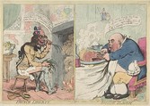French Liberty – British Slavery, James Gillray British, Hand-colored etching