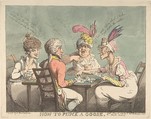 How to Pluck a Goose, Thomas Rowlandson British, Hand-colored etching
