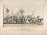 Grand Fantastical Parade, New-York, December 2, 1833, David Claypoole Johnston  American, Hand-colored lithograph