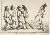 An Early Lesson of Marching, Thomas Rowlandson (British, London 1757–1827 London), Etching