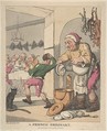 A French Ordinary, Thomas Rowlandson British, Hand-colored etching