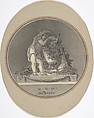 Decoration for a Monument, Anonymous, French, 18th century, Pen and black ink, brush and gray wash