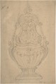Design for an Incense Bottle, Anonymous, French, 18th century, Black chalk