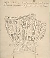 Drawing of Capital from the Vatican, Anonymous, French, 18th century, Pen and black ink, brush and gray wash