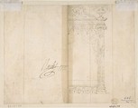 Wall Elevation with Three Arches, Anonymous, French, 18th century, Pen and brown ink