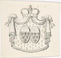 Design for a Coat of Arms, Anonymous, French, 18th century, Pen and black ink