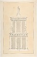 Design for Tomb of Mamier, Anonymous, French, 18th century, Pen and black ink, brush and gray wash, graphite