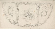 Design for the Side of a Carriage, Anonymous, French, 18th century, Graphite