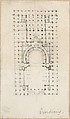 Design for a Theatre, Anonymous, French, 18th century, Graphite