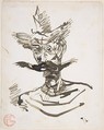 The Clown: M. Joret, Henri de Toulouse-Lautrec (French, Albi 1864–1901 Saint-André-du-Bois), Pen and black ink (faded to brown)