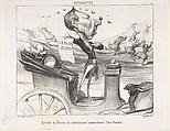 Arrivée en Alsace du commissaire extraordinaire Coco Romieu, published in Le Charivari, Honoré Daumier  French, Lithograph
