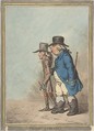 Pylades and Orestes, James Gillray British, Hand-colored etching