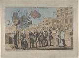 The Repeal, or the Funeral of Miss Ame-Stamp, Anonymous, British, 18th century  British, Hand-colored etching