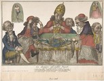 The Last Papal Assembly (La dernière assemblée papale), Anonymous, French, 18th century  French, Hand-colored etching