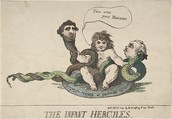 The Infant Hercules, Thomas Rowlandson  British, Hand-colored etching
