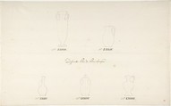 Design for Five Vases, Anonymous, French, 18th century, Black chalk, pen and brown ink