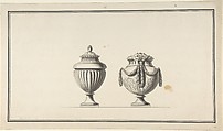 Design for Urn, Anonymous, French, 18th century, Pen and gray and black ink, brush and gray wash
