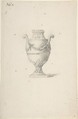 Design for an Urn, Anonymous, French, 18th century, Pen and brown ink, graphite