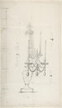 Designs for a Chandelier, Anonymous, French, 18th century, Graphite