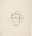 Design for a Plate, Anonymous, French, 18th century, Black chalk