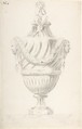 Design for an Urn, Anonymous, French, 18th century, Pen and brown ink, graphite