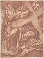 Christ Carrying the Cross, Anonymous, French, 18th century, Red chalk