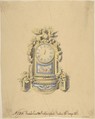 Design for a Clock, Anonymous, French, 19th century French, Graphite, pen and brown ink, watercolor, and gouache