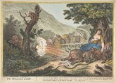 The Wounded Lion, James Gillray British, Hand-colored etching