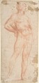 Standing Nude Man (Bacchus), Cavaliere d'Arpino (Giuseppe Cesari) Italian, Red chalk