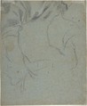 Study of an Old Man, attributed to Giacomo Cavedone (Italian, Sassuolo 1577–1660 Bologna), Charcoal, highlighted with white chalk, on blue-gray paper